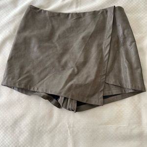 She + Sky Shorts or Skort Grey Pleather